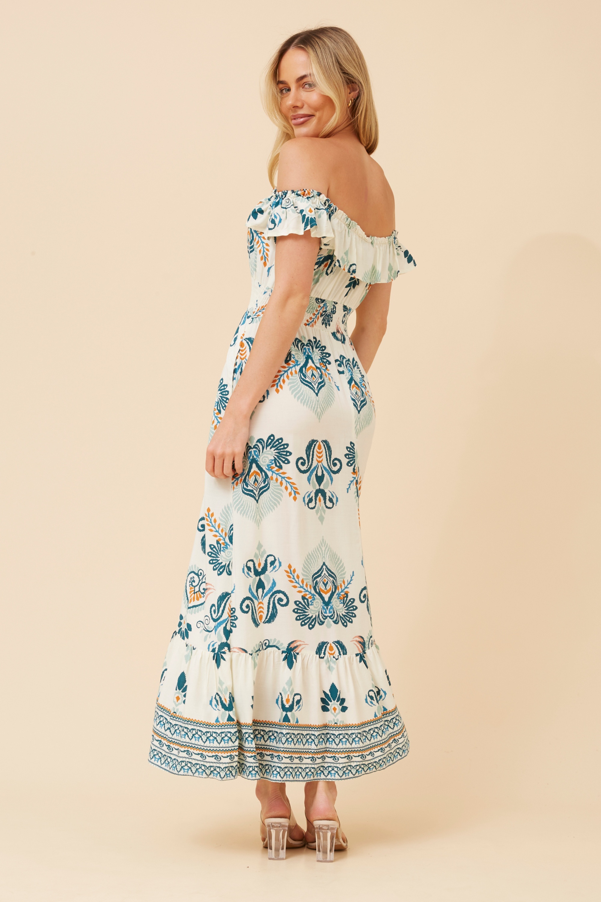 QUINLAN OFF-SHOULDER MAXI DRESS
