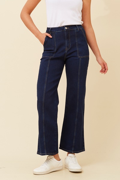 RACH WIDE LEG DENIM PANTS