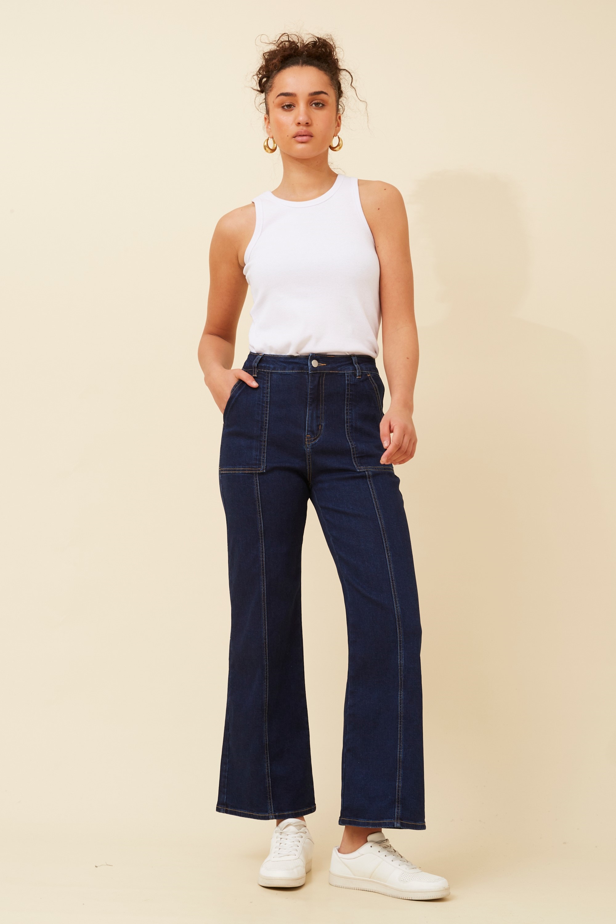 RACH WIDE LEG DENIM PANTS