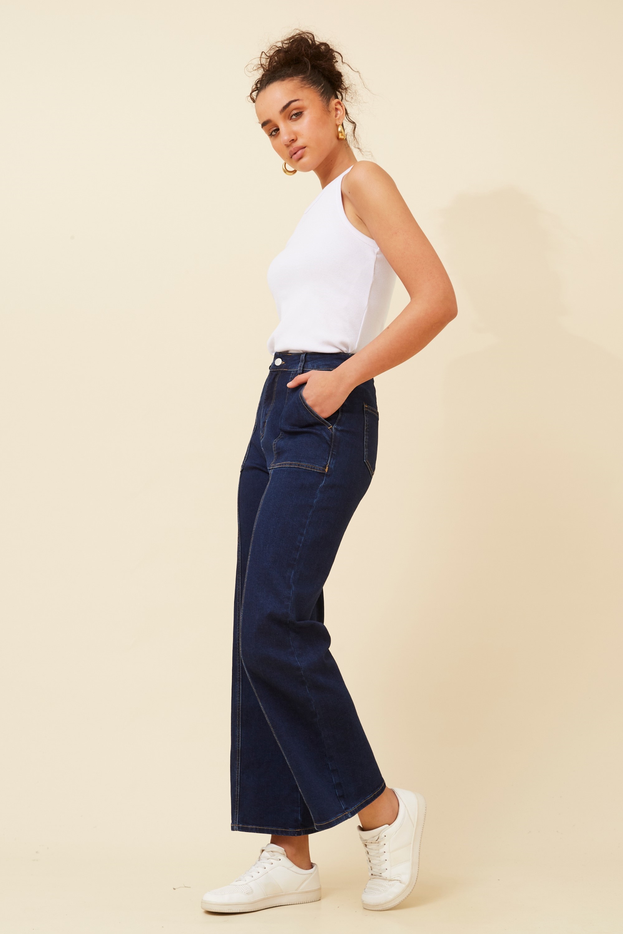 RACH WIDE LEG DENIM PANTS