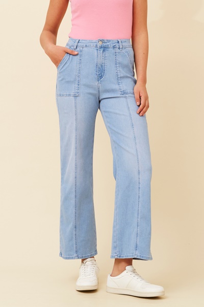 RACH WIDE LEG DENIM PANTS
