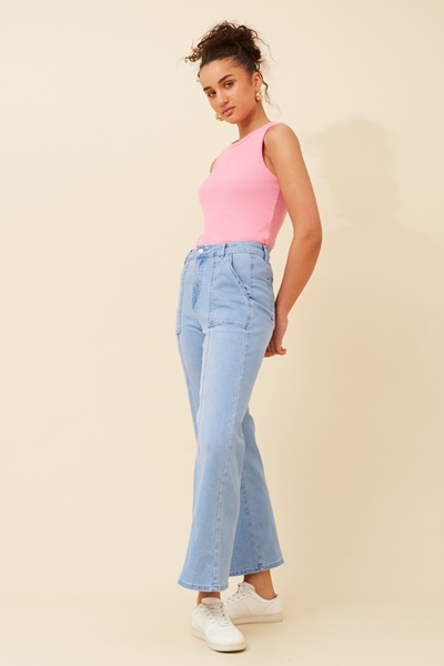 RACH WIDE LEG DENIM PANTS