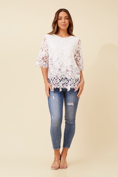 RAEDYN FLORAL LACE TOP