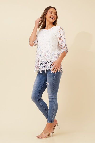 RAEDYN FLORAL LACE TOP