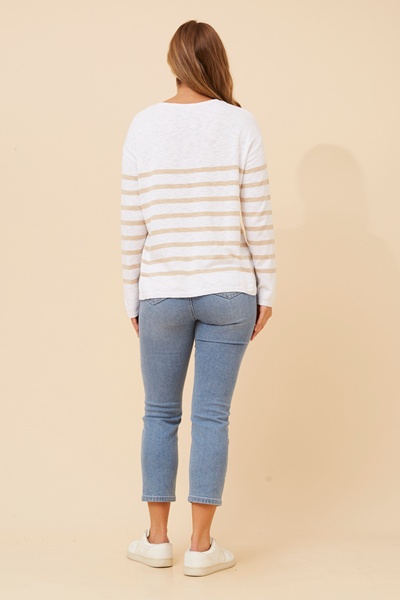 RAMSEY STRIPE KNIT PULLOVER