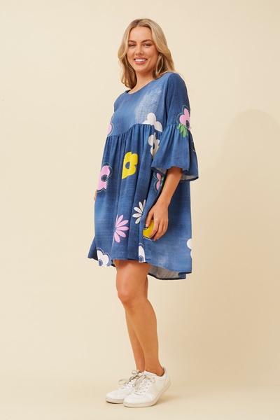 RANALA FLORAL KNEE LENGTH DRESS