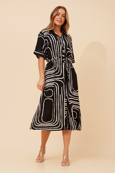 RANELLE ABSTRACT PRINT DRESS