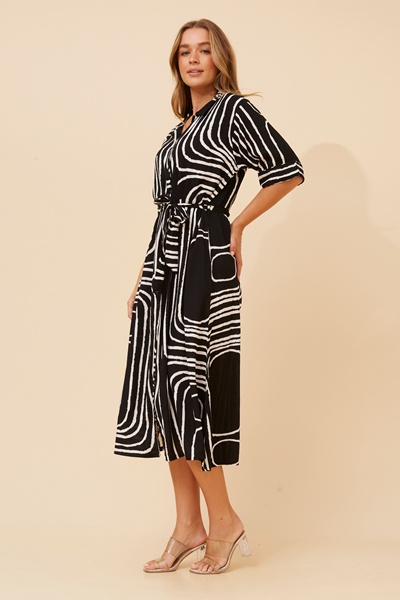 RANELLE ABSTRACT PRINT DRESS