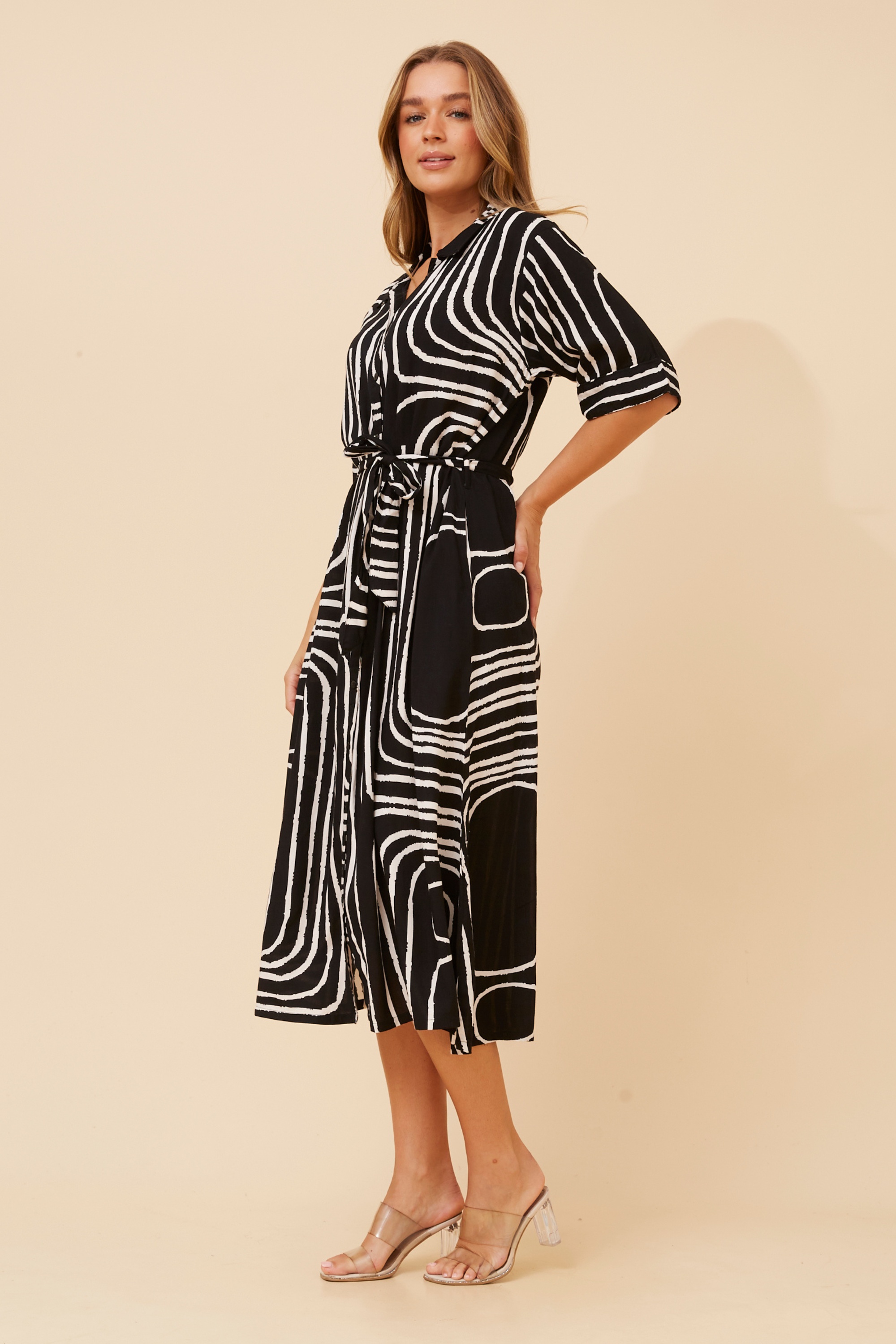 RANELLE ABSTRACT PRINT DRESS