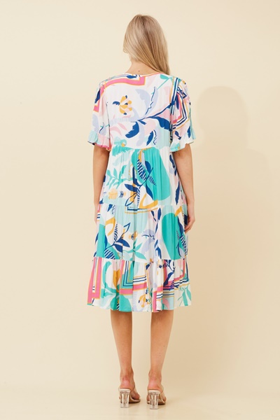 RAQUEL ABSTRACT PRINT DRESS