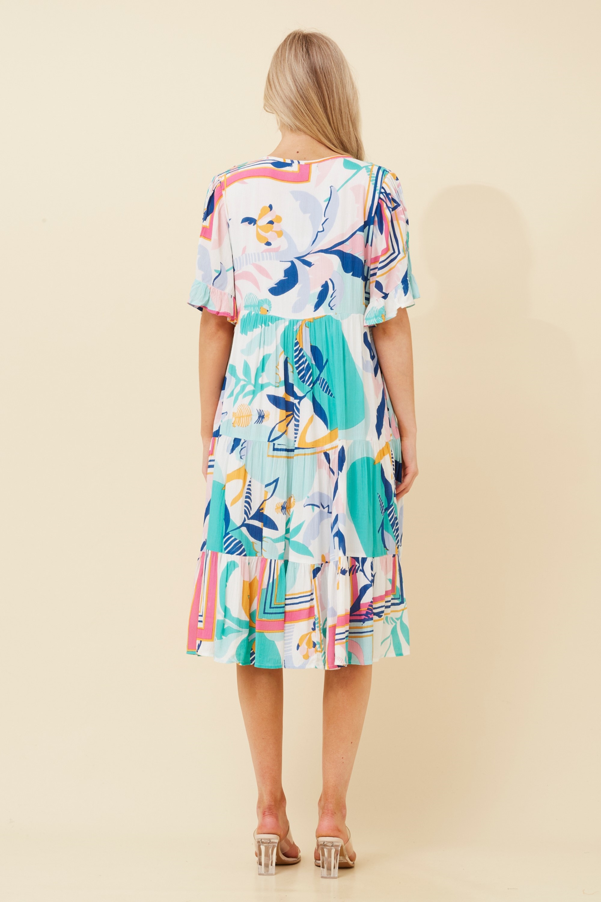 RAQUEL ABSTRACT PRINT DRESS