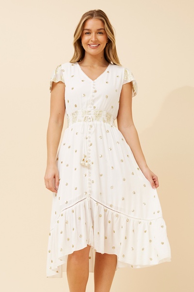 RASHANA SEQUIN MIDI DRESS