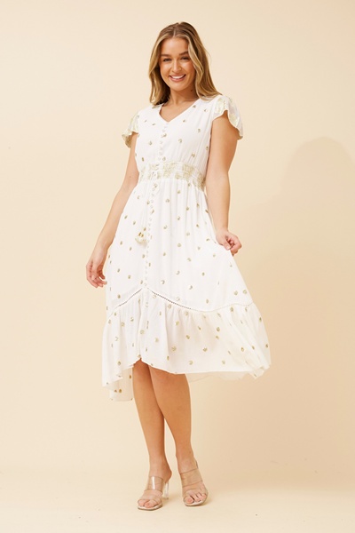 RASHANA SEQUIN MIDI DRESS