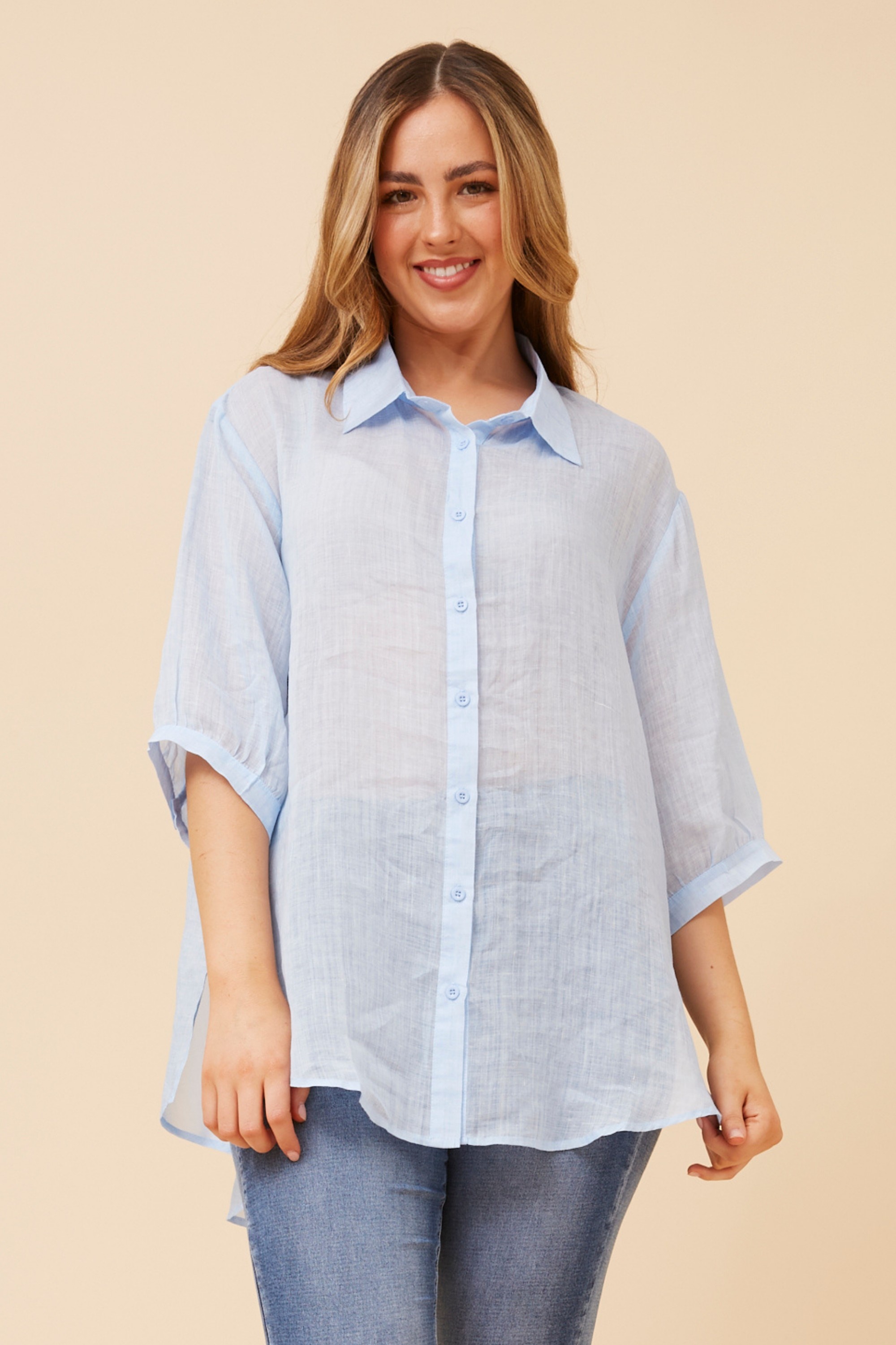 RAVENA CURVE HEM SHIRT