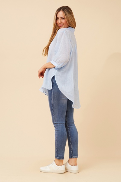 RAVENA CURVE HEM SHIRT