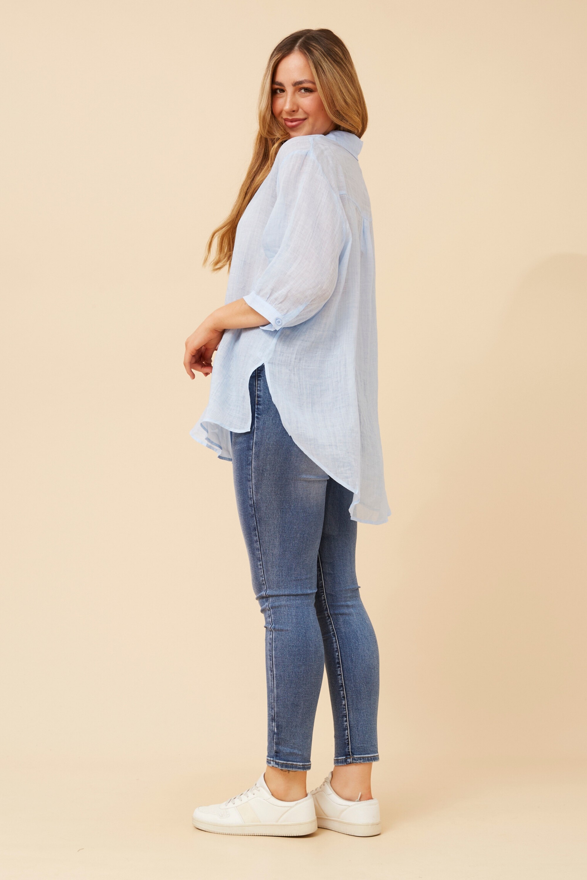 RAVENA CURVE HEM SHIRT