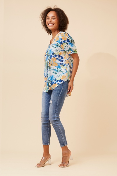 RAYLIN ABSTRACT PRINT TOP