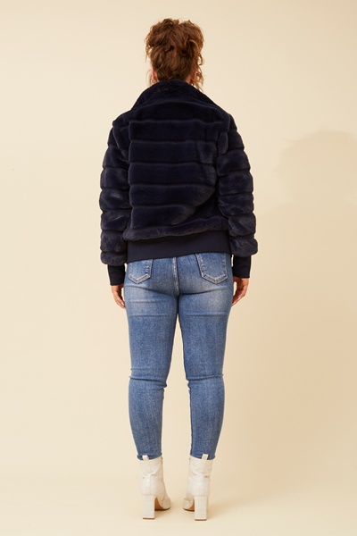 RAYMA FAUX FUR BOMBER JACKET