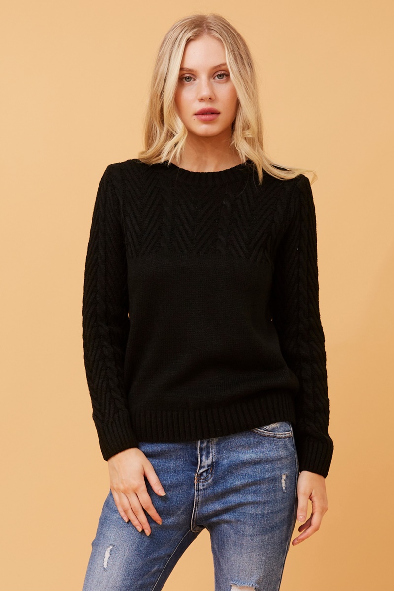 REANNE CABLE KNIT JUMPER