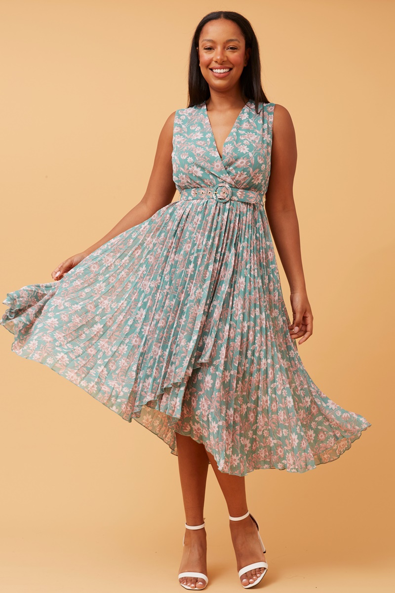 Pleated frock cheap