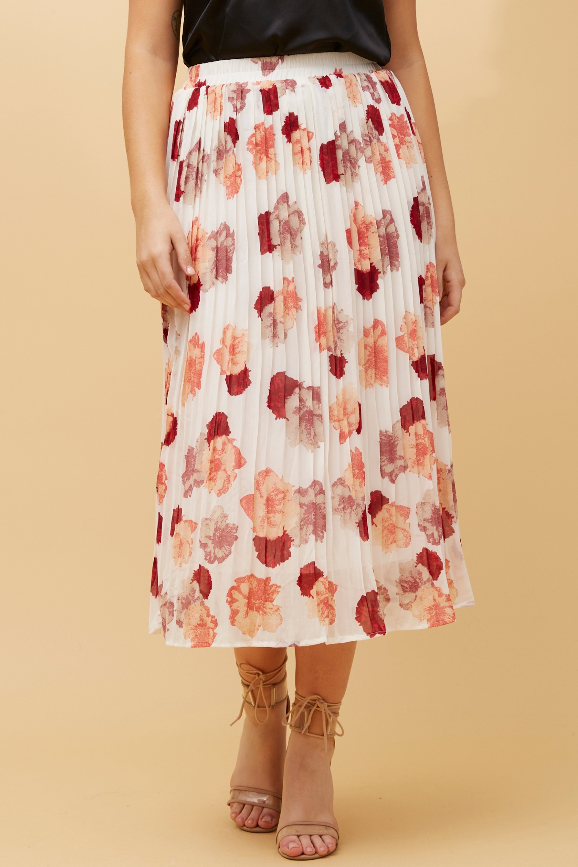 Floral midi shop skirt 100