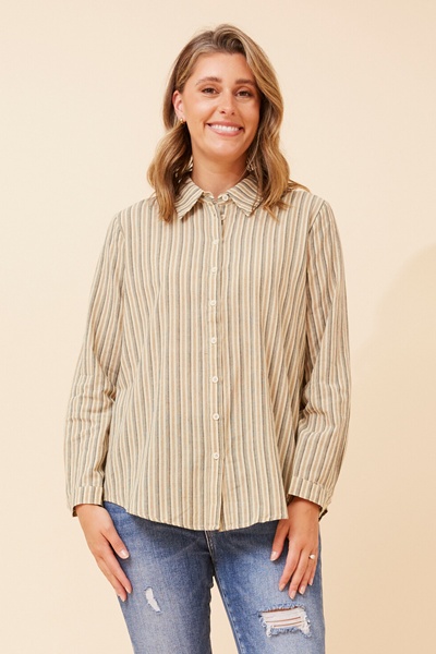 REIKO STRIPE PRINT SHIRT