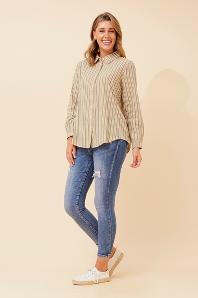 REIKO STRIPE PRINT SHIRT