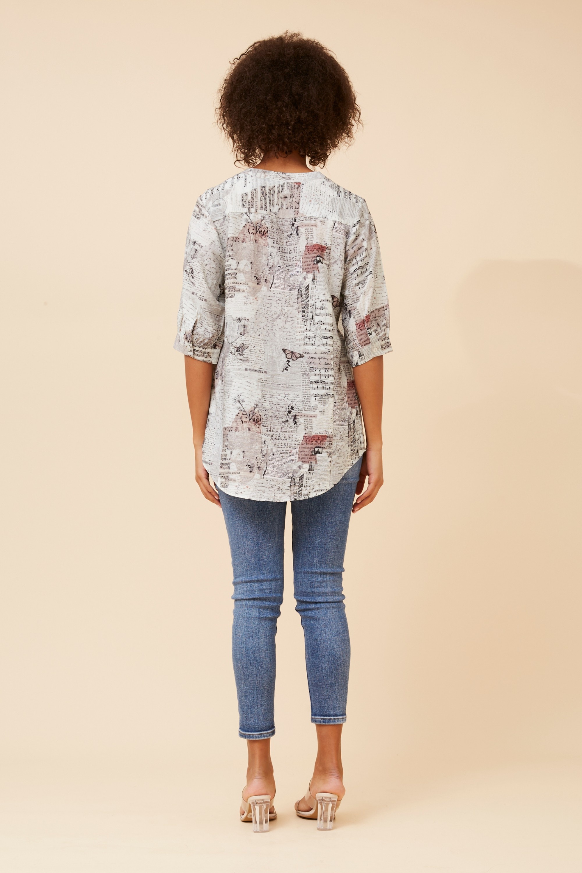 REISA PATCHWORK PRINT TOP