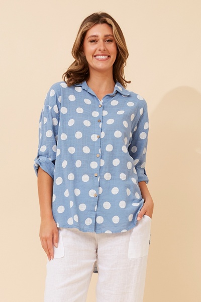 RELLA POLKA DOT PRINT SHIRT