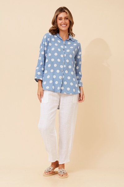 RELLA POLKA DOT PRINT SHIRT