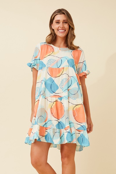 RELLY ABSTRACT PRINT DRESS