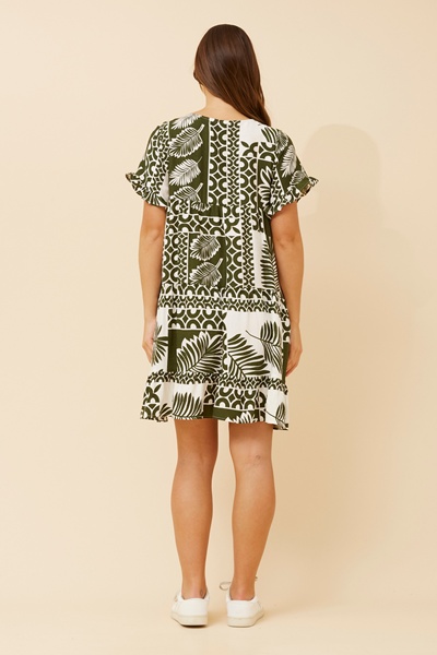 RELLY LEAF PRINT DRESS