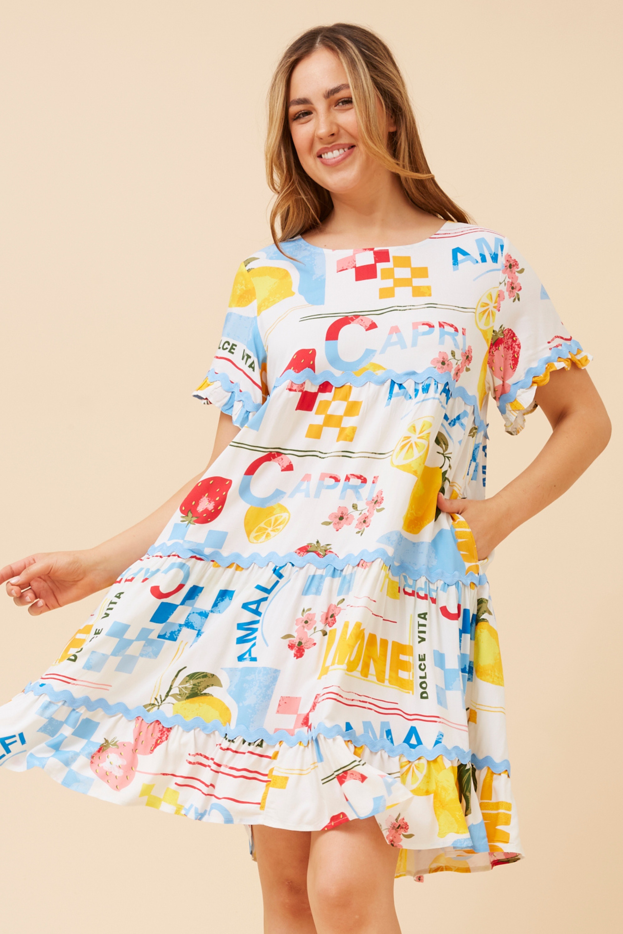 RELLY WANDERLUST PRINT DRESS
