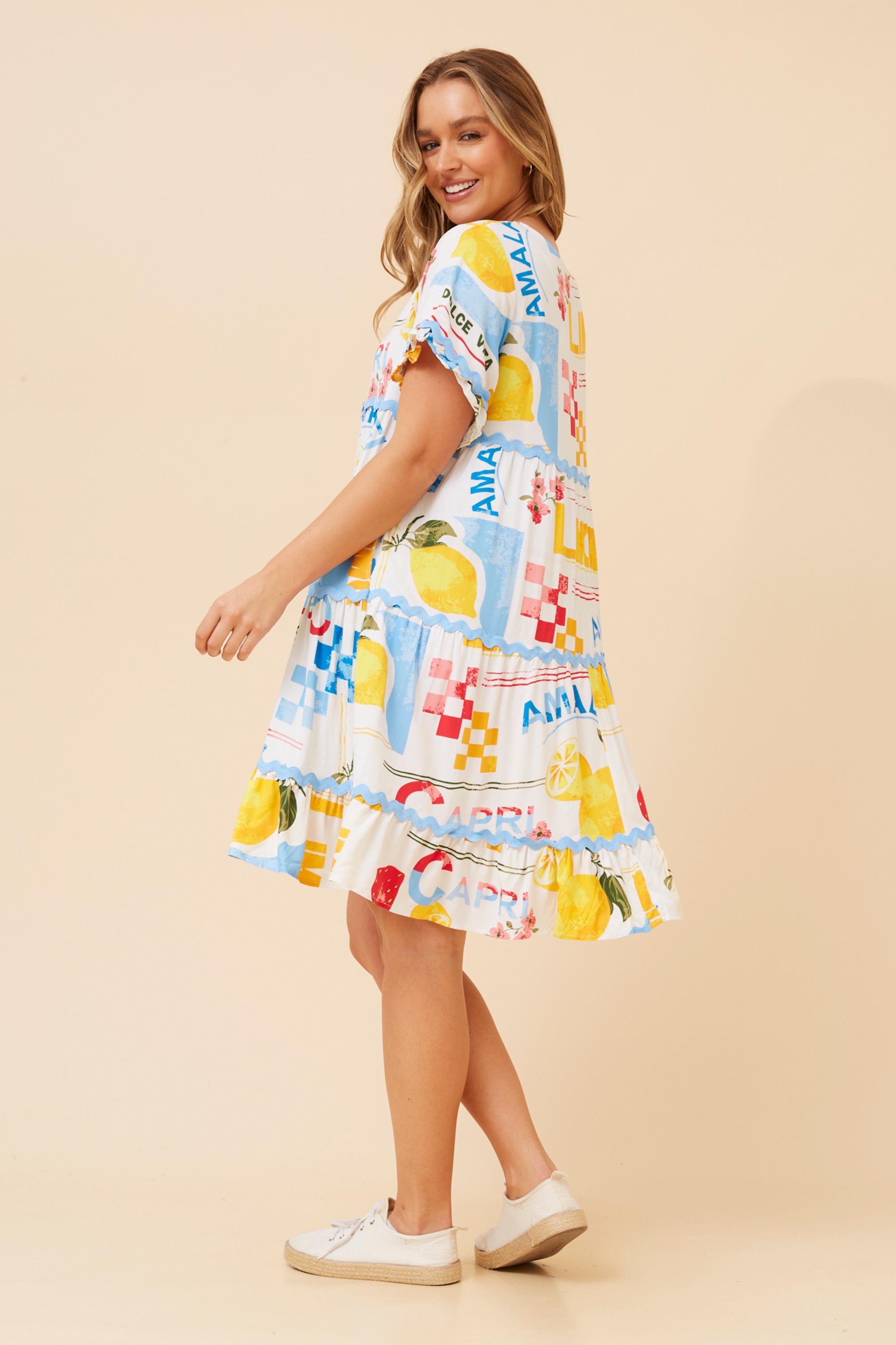 RELLY WANDERLUST PRINT DRESS