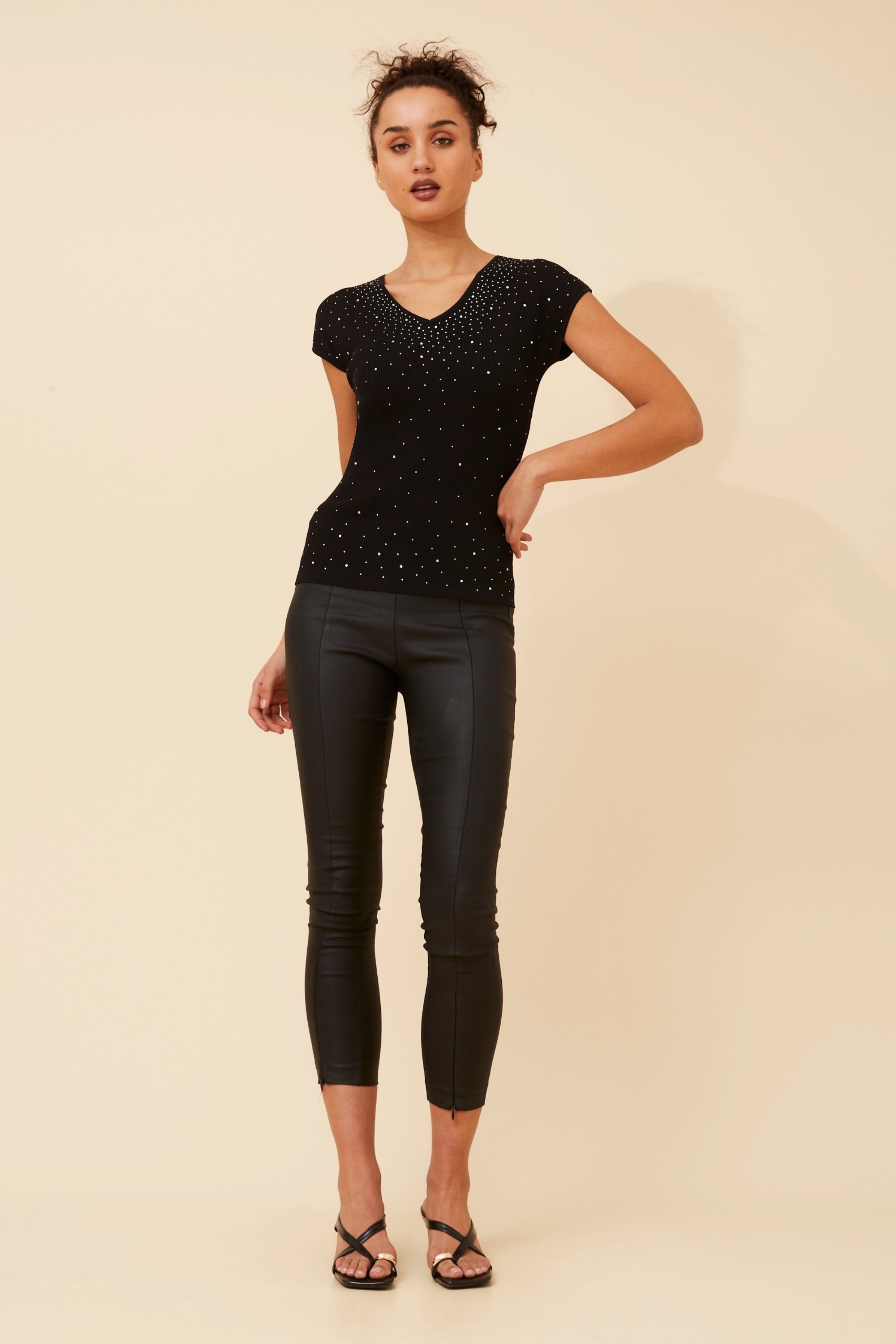 REMI DIAMANTE KNIT PULLOVER