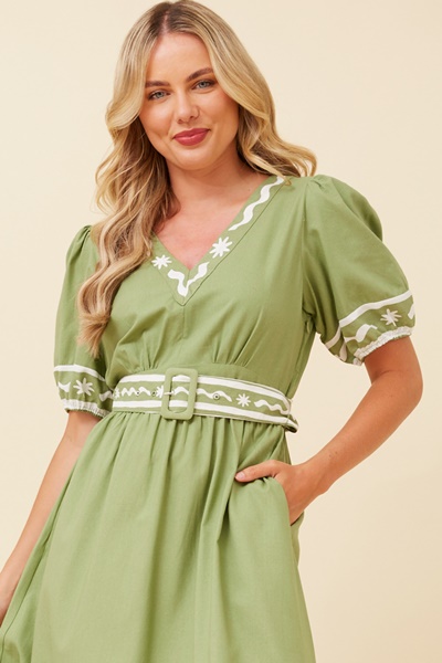 RENZA WANDERLUST LINEN DRESS