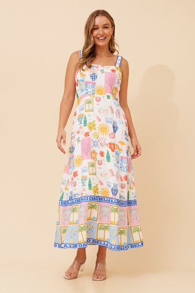 REY WANDERLUST PRINT MAXI DRESS