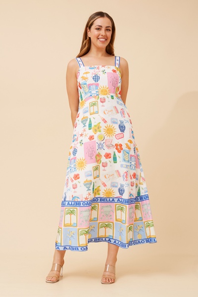 REY WANDERLUST PRINT MAXI DRESS
