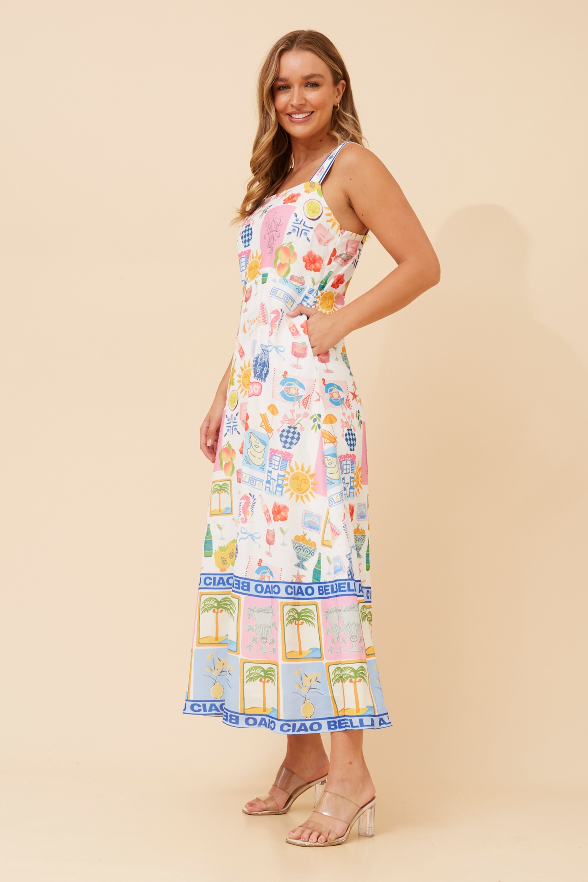 REY WANDERLUST PRINT MAXI DRESS