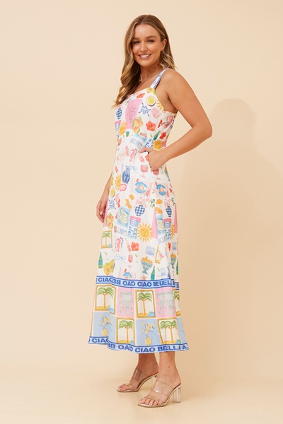 REY WANDERLUST PRINT MAXI DRESS