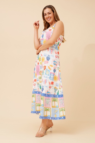 REY WANDERLUST PRINT MAXI DRESS