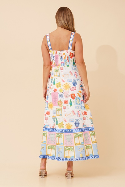 REY WANDERLUST PRINT MAXI DRESS