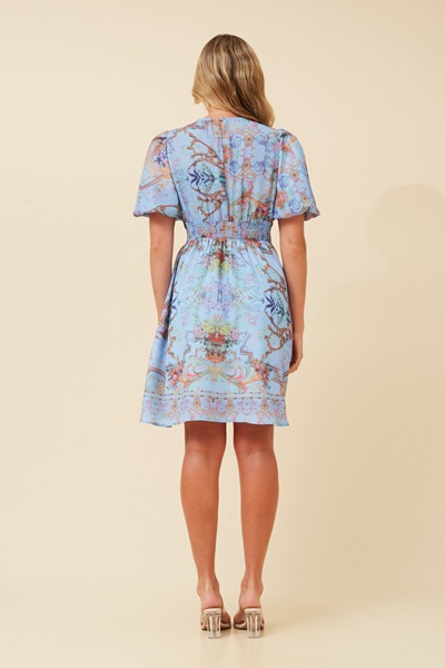 RHYS ARABESQUE PRINT DRESS