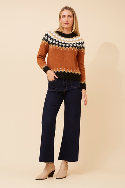 RIANNA JACQUARD KNIT PULLOVER