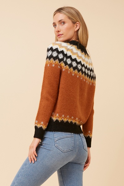 RIANNA JACQUARD KNIT PULLOVER