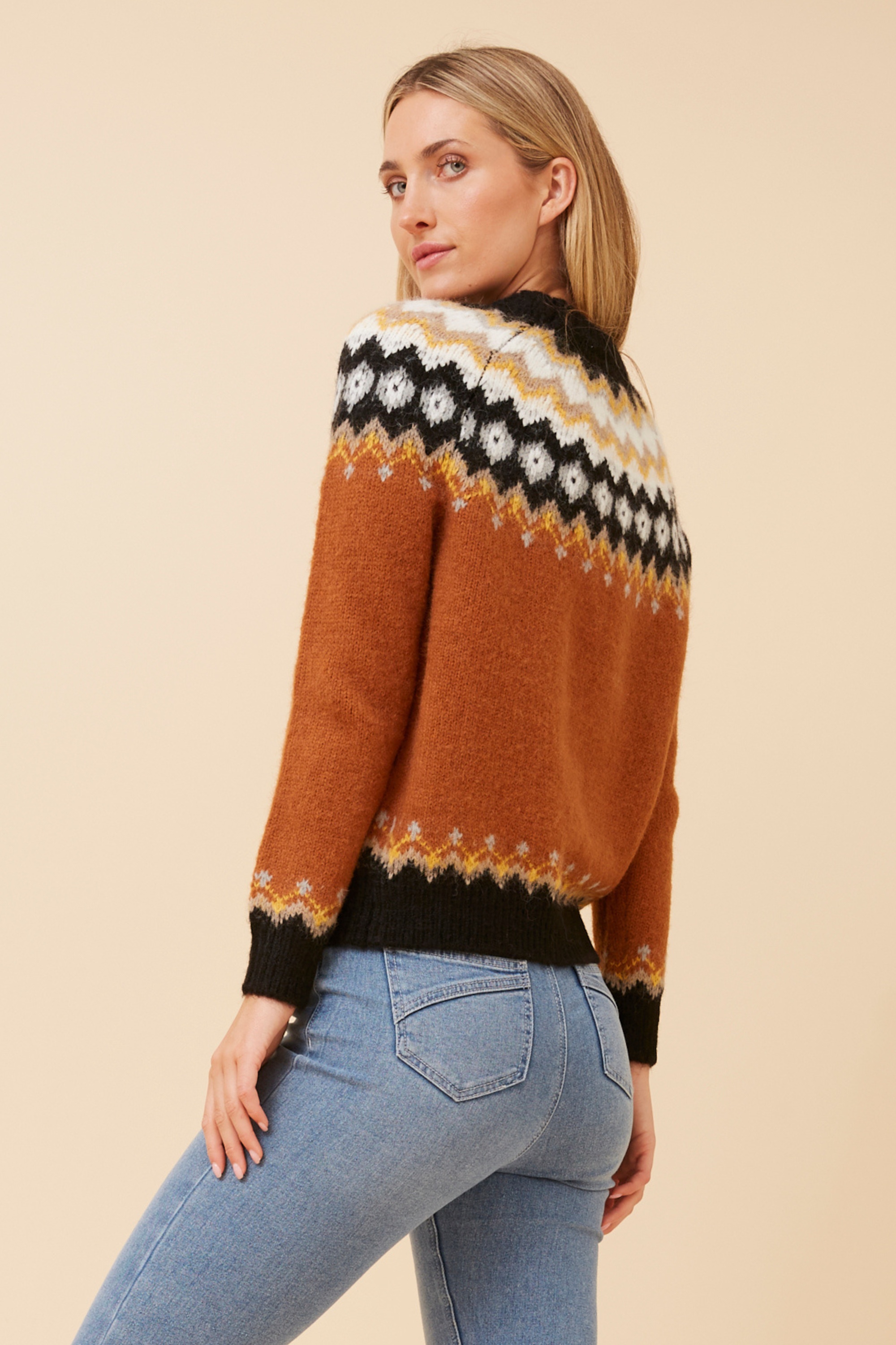 RIANNA JACQUARD KNIT PULLOVER