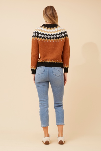 RIANNA JACQUARD KNIT PULLOVER
