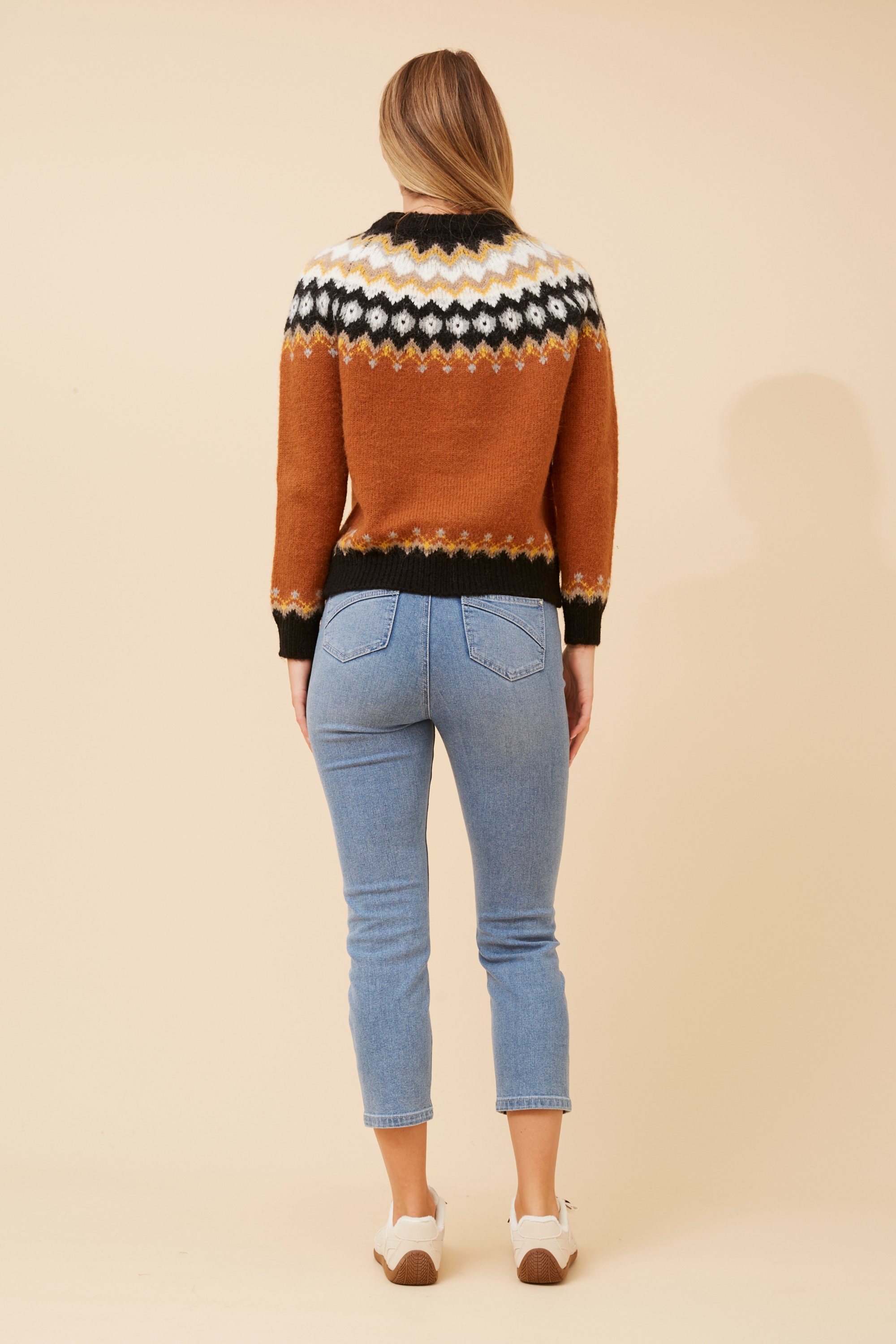 RIANNA JACQUARD KNIT PULLOVER