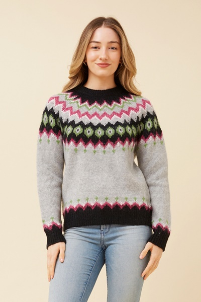 RIANNA JACQUARD KNIT PULLOVER