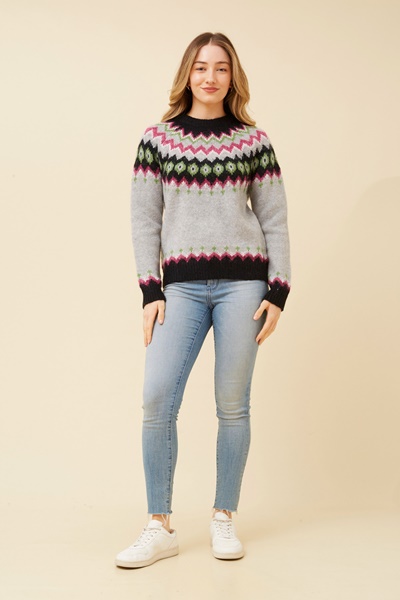 RIANNA JACQUARD KNIT PULLOVER